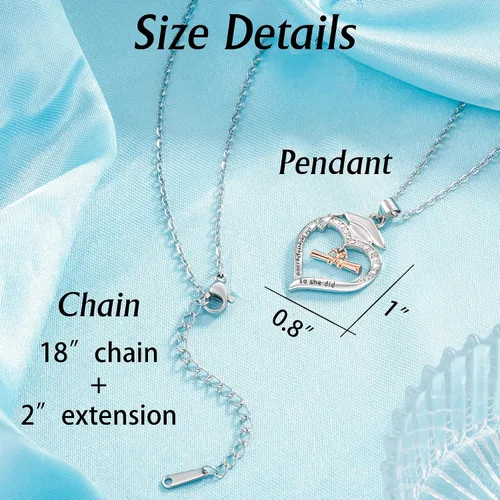 Miniatura 4 de Shonyin Regalos de graduación para ella 2024, collar de graduación para 5, quinto, 8, 6 colegio, escuela secundaria, maestría, enfermera, doctorado