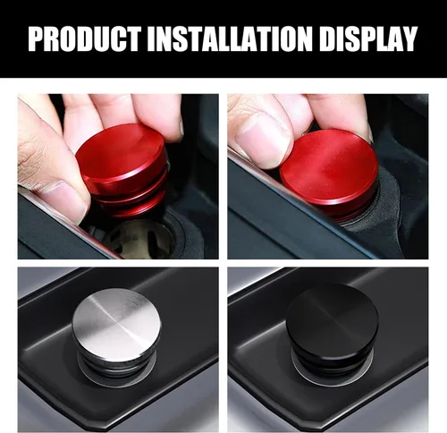 Miniatura 4 de 1 funda para encendedor de cigarrillos de automóvil, aleación de 0.68 x 1.1 pulgadas, anillo de goma antiaccidental, tapón sellado, accesorio