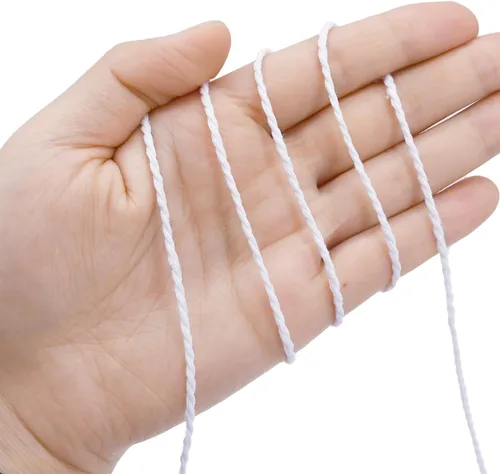 Miniatura 4 de Cuerda de cordel, 500 pies de algodón para carniceros de cocina, cuerda de cocina para manualidades, asar, envolver regalos, decoración de Blanco