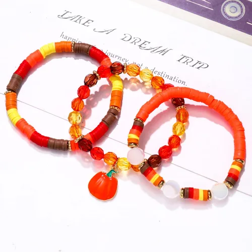 Miniatura 4 de XOCARTIGE Surfer Heishi - Pulseras apilables para mujer, apilables, de vinilo arcoíris, disco de arcilla, pulseras elásticas para la amistad