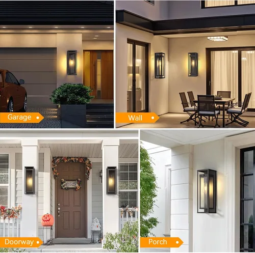 Miniatura 7 de Iluminación Exterior con Sensor de Movimiento Grande - 20 pulgadas del Anochecer al Amanecer, Aplique Moderno Impermeable Montado en Pared E26