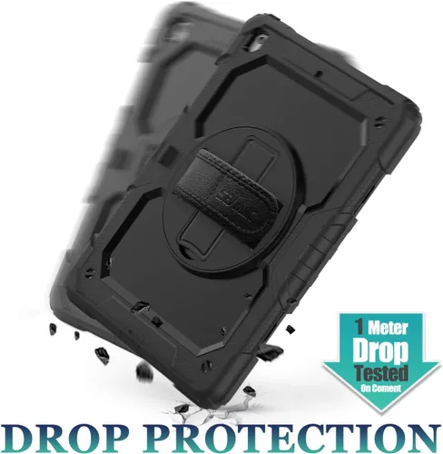 Miniatura 6 de SEYMAC stock Funda para iPad de 9ª/8ª/7ª generación de 10.2", a prueba de golpes con protector de pantalla, soporte para lápiz