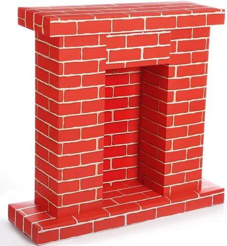 Miniatura 7 de Fullhawl Chimenea de Cartón Navideña 35.5 x 29 x 8 Pulgadas Chimenea Falsa de Ladrillo Corrugado Telón de Fondo Recorte de Cartón 3D Life Vertical
