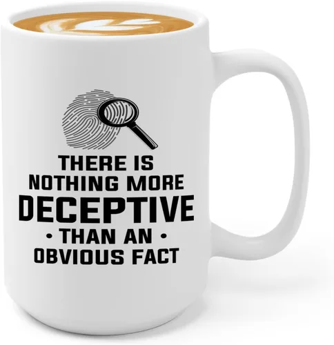 Taza de café detective de 15 onzas, color blanco, no hay nada, oficial de policía, policía, patrulla, detective, policía, policía, policía, policía,