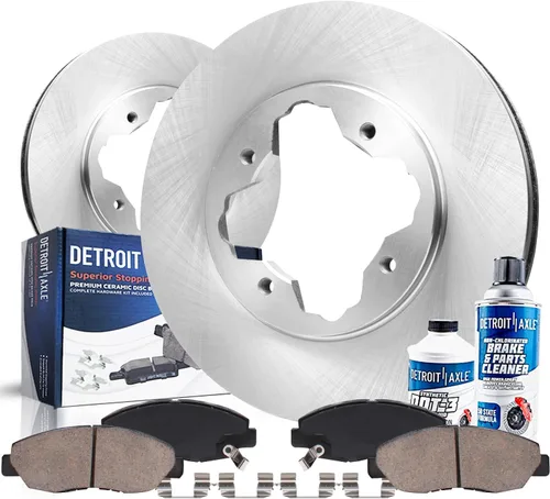 Miniatura 37 de Detroit Axle - Kit de frenos delanteros para Honda Civic 1999-2005 EL 2010-14 Insight Rotores de freno de disco Pastillas de freno de cerámica 1999