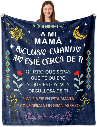 Miniatura 9 de Regalo para Abuelita, manta de regalos de abbuela de 60 x 50 pulgadas, regalos para abuela en español, regalos de cumpleaños para abuela, regalos