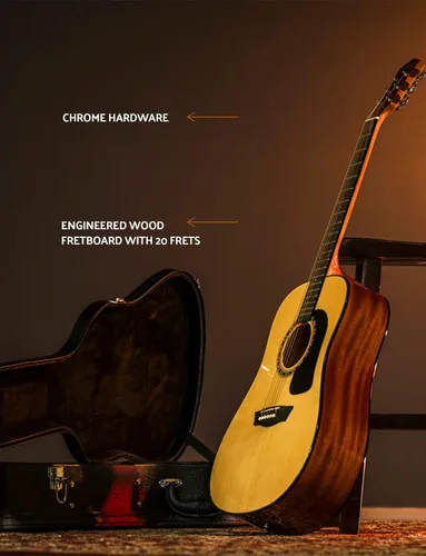 Miniatura 3 de Washburn Aprendiz D5 con funda, guitarra acústica