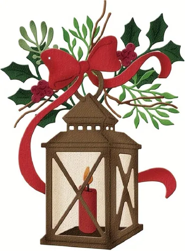 Miniatura 21 de Lapoo Troquel de corte de metal de Navidad para álbumes de recortes, marco de fondos 3D, troqueles de corte, bricolaje, álbum, decoración