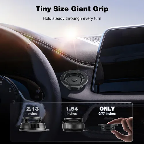 Miniatura 5 de GolbinBox Soporte de teléfono para automóvil MagSafe [rotación de 360°] soporte de automóvil para iPhone con diseño de metal, soporte plegable