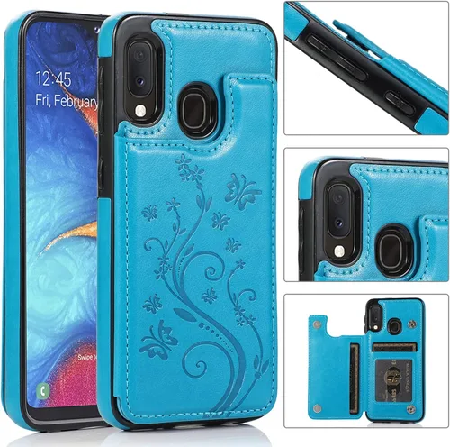 Miniatura 3 de Funda de teléfono para Samsung Galaxy A10e/A20e con protector de pantalla de vidrio templado y tarjetero con soporte para tarjetero, accesorios