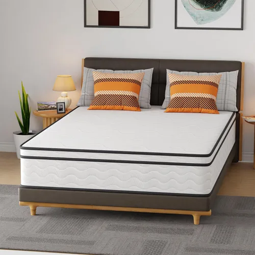 Miniatura 10 de FDW Colchón individual de 6 pulgadas, colchón híbrido de espuma viscoelástica y resortes interiores, colchón de espuma premium, alivio de presión