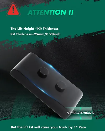 Miniatura 3 de SCITOO Kit de elevación de nivelación trasera de 1 pulgada para Ford 2008-2020 Espaciador de puntal de elevación de 1 pulgada compatible con bloques
