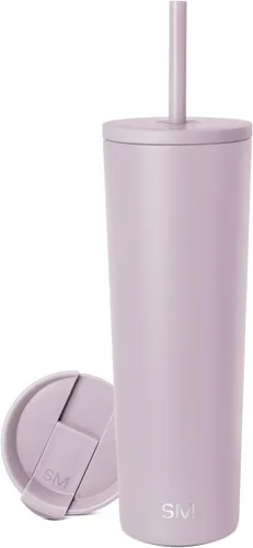 Miniatura 26 de Simple Modern- Vaso con aislamiento, c/tapa y pajilla Taza de viaje Botella de agua de ac. inox. reutilizable Unisex Colecc. Classic 24 oz