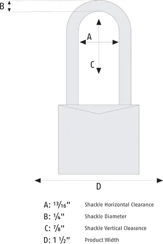 Miniatura 2 de ABUS Cerradura de latón de 55MB/40HB63 con 2 llaves para exteriores, almacenamiento, puerta, 1.5 pulgadas (1.496 in) de ancho, grillete largo