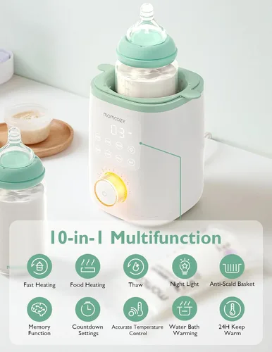 Miniatura 4 de Momcozy Calentador de biberones Retain Nutrients, calentador de biberones 9 en 1 con luz nocturna y bolsa de almacenamiento de leche materna Momcozy