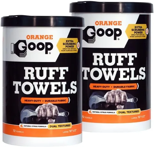 Miniatura 9 de GOOP Toallas naranjas resistentes con poder de fregar, toallitas de limpieza multiusos de doble textura de 10 x 12 pulgadas, eliminan la suciedad