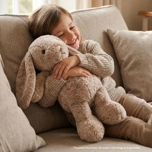 Miniatura 9 de WEIGEDU Animales de peluche de conejo para niños, niñas, niños, bebés, regalo de cumpleaños, regalo para la hora de dormir, 45 cm Floppy Ears