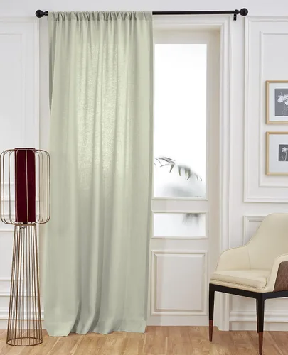 Miniatura 13 de Solino Home Cortina de lino europeo color beige, 52 x 96 pulgadas, filtro de luz, con bolsillo para barra, 96 pulgadas, 100% lino puro, tratamiento