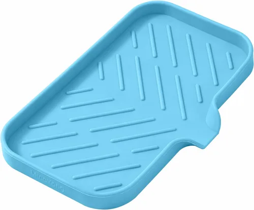 Miniatura 23 de MicoYang Jaboneras de Baño de Silicona con Boquilla de Drenaje - Organizador de Fregadero de Baño y Cocina, Soporte para Esponja, Bandeja de Jabón