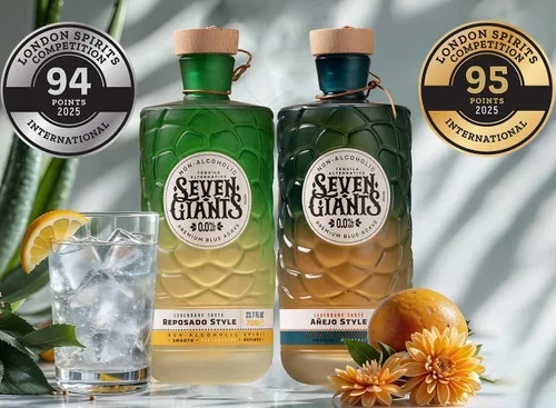 Miniatura 3 de Seven Giants - Alternativa al tequila estilo añejo Licores sin alcohol Bebidas no alcohólicas prémium de Spirits of Virtue Importado por Think
