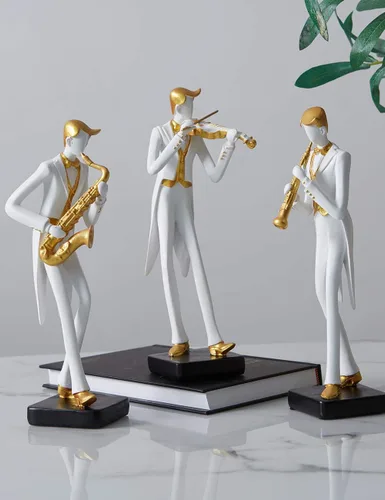 Miniatura 9 de HAUCOZE Estatua de músico, escultura de piano, decoración musical, regalo para amantes de la música, para estudio, sala de estar, oficina, 10