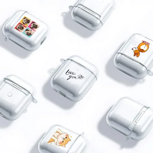 Miniatura 7 de AKABEILA Funda para Airpods para mujeres y hombres, compatible con Apple Airpods 2, bonita funda de diseño transparente para Airpods, diseño