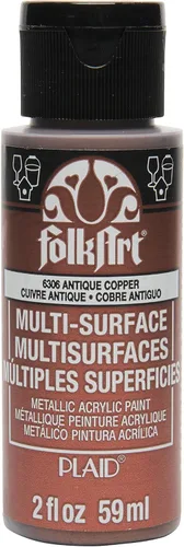 Miniatura 14 de FolkArt Pintura metálica multisuperficie en varios colores (2 onzas), cobre metálico