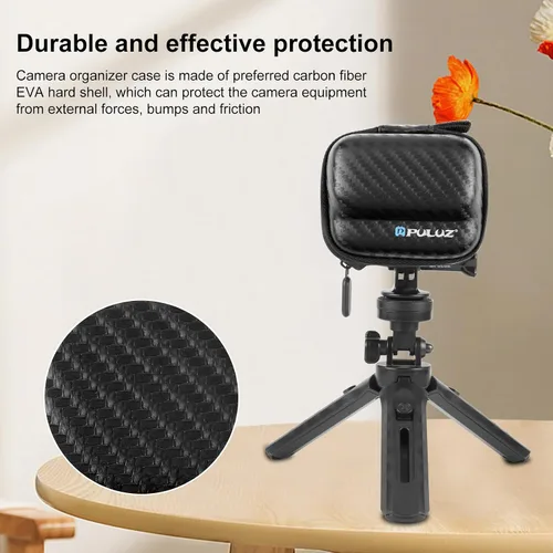 Miniatura 3 de Mini estuche de transporte para Insta360 GO 3 / GO 3S, funda portátil de fibra de carbono EVA, funda protectora rígida de viaje, funda de transporte