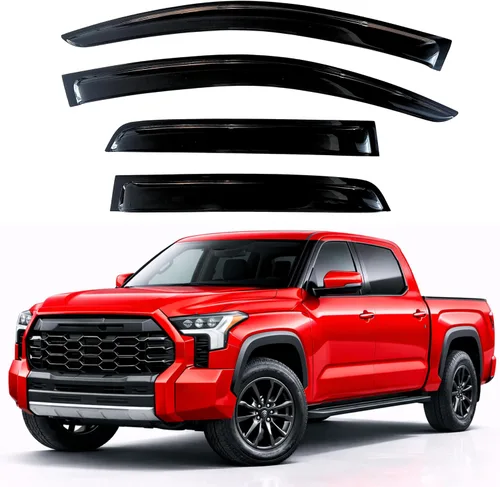 Miniatura 276 de KPY Visor de ventana compatible con Hyundai Tucson 2021-2025, 4 piezas de deflector de ventilación para ventana lateral, estilo Mugen, protector