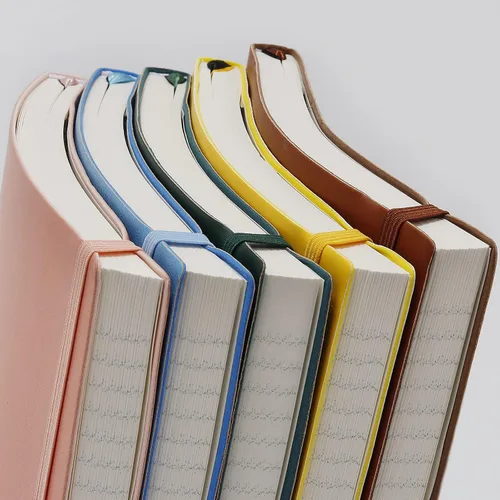 Miniatura 2 de Cuadernos B5 con rayas universitarias, paquete de 2 cuadernos grandes B5 con 376 páginas numeradas, papel rayado grueso de 3.53 oz/m², cubierta