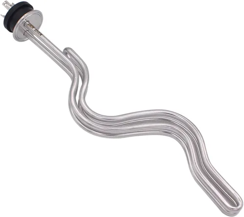 Miniatura 3 de DERNORD Calentador de agua de inmersión de acero inoxidable con elemento calefactor de ondulación de triple abrazadera de 240 V 5500 W con enchufe