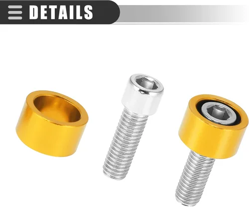 Miniatura 5 de Motoforti Pernos de arandelas de copa colector de escape M8x1.25, pernos de copa de cabezal de escape de carreras de motores, para Acura NSX