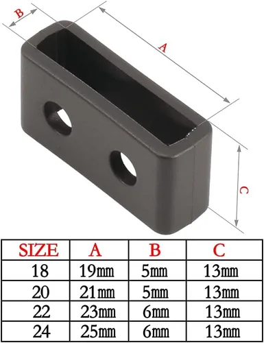 Miniatura 2 de Correa negra de repuesto para correa de reloj Casio, 3 paquetes (0.709 in, 0.787 in, 0.866 in, 0.945 in)