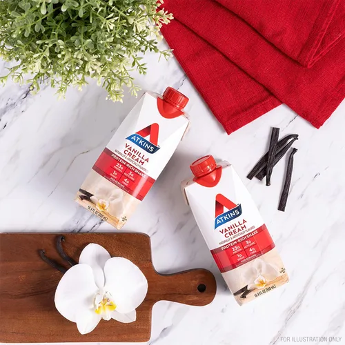 Miniatura 7 de Atkins Batido de proteína tamaño comida con crema de vainilla, 23 g de proteína, bajo en glucemia, 3 g de carbohidratos, 1 g de azúcar, amigable