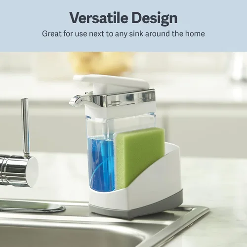 Miniatura 6 de Casabella Sink Sider Solo Bomba de Jabón y Portaesponjas para Fregaderos de Cocina, Organizador de Fregadero de Cocina Portaesponjas y Bomba