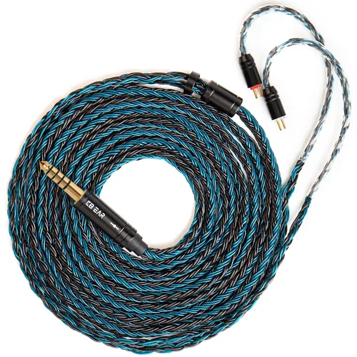 Miniatura 49 de H HIFIHEAR Cable de repuesto mejorado para auriculares, 8 núcleos, cable de cobre chapado en plata con cable IEM de 2 pines de 0.031 in para UM3X