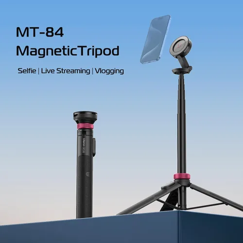 Miniatura 2 de ULANZI Palo de Selfie Magnético de 61'' Trípode para Teléfono con Control Remoto Inalámbrico, Soporte Extensible para Teléfono Celular, Compatible