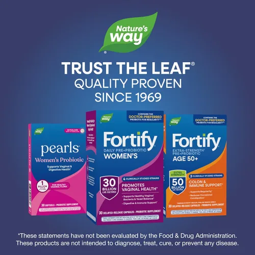 Miniatura 9 de Nature's Way Fortify Probiótico diario para mujeres, 30 mil millones de cultivos vivos, 10 cepas, prebióticos y probióticos para mujeres, apoya