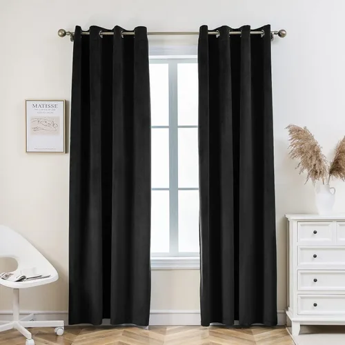 Miniatura 13 de Pleasant Boulevard - Cortinas de terciopelo para decoración interior de habitaciones y ventanas grandes, elegantes, estilo con ojales, 2 paneles