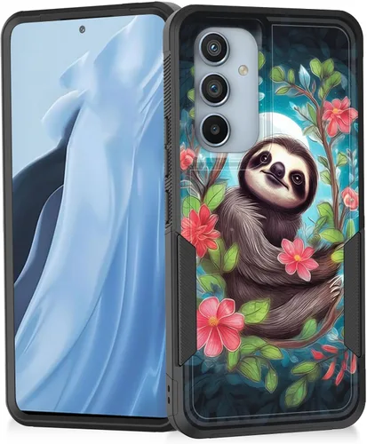 Miniatura 58 de Funda para Galaxy A14 5G, resistente de doble capa híbrida de policarbonato duro, goma suave, a prueba de golpes, funda protectora resistente