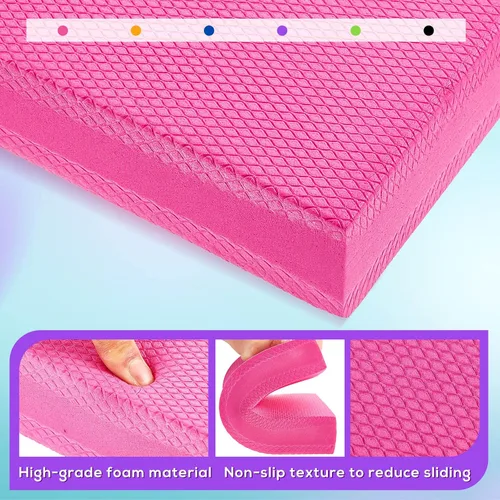 Miniatura 3 de Hanaive Almohadilla de equilibrio de espuma para entrenamiento de yoga, cojín antideslizante para ejercicios de estabilidad, estiramiento, pilates