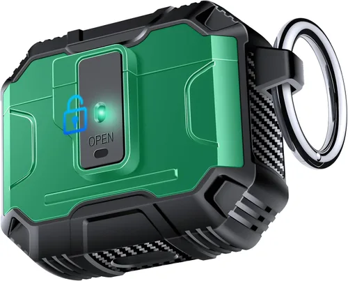 Miniatura 23 de Amoured AutoPOP - Funda para AirPods Pro de 1ª generación con cerradura y llavero, protección resistente de 360° y mecanismo de apertura de 1 clic