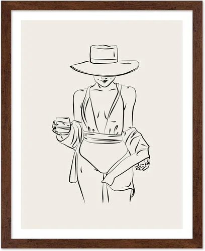 Miniatura 58 de Poster Master Póster de peonías – Estampado de flores retro – Ilustración floral – Ilustración en blanco y negro – Diseño de línea y abstracto