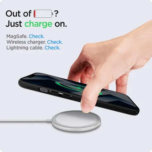 Miniatura 6 de Spigen Mag Armor (MagFit) compatible con MagSafe diseñada para iPhone 13 (2021), color negro mate MagFit