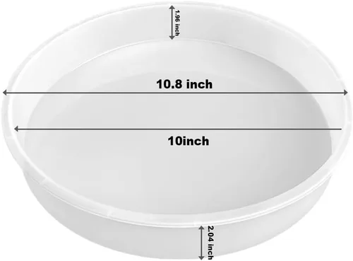 Miniatura 2 de RESINWORLD Molde de Bandeja Grande Redondo de 10" x 2" de Profundidad, Molde de Bandeja de Silicona Brillante para Reloj de Mesa para Fundición