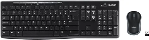Logitech MK270 - Combo de teclado y mouse inalámbrico para Windows, 2.4 GHz, 8 teclas multimedia, PC, portátil, teclado inalámbrico y mouse compacto