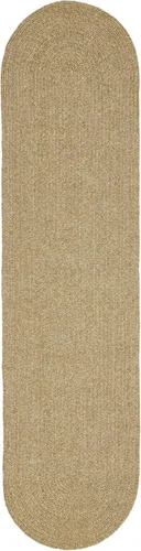 Miniatura 31 de BNM - Alfombra ovalada bohemia para interiores y exteriores con patrón trenzado sólido, perfecta para patio trasero, patio, oficina, sala de estar