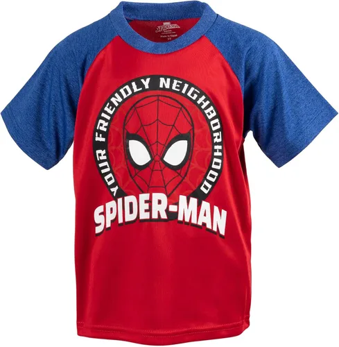 Miniatura 6 de Marvel Conjunto de traje de 3 piezas de Spider-Man de los Vengadores camiseta sin mangas y pantalones cortos
