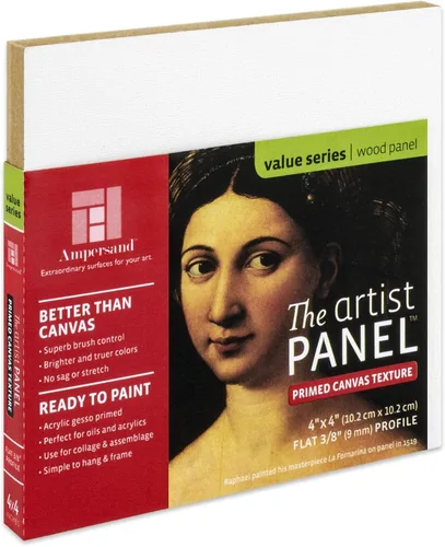 Miniatura 28 de Ampersand Art Supply Panel de pintura de arte de madera Gesso: textura de lienzo, cuna de 3/4 pulgadas, 12 x 16 pulgadas