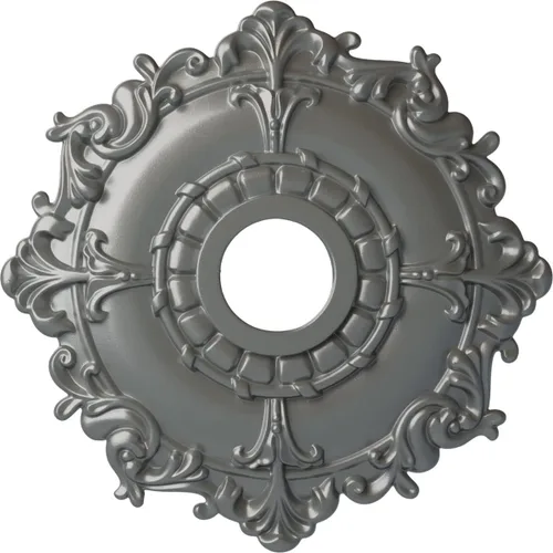 Miniatura 45 de Ekena Millwork CM18RL medallón de techo Riley de 18 in (diam. ext.) x 3 1/2 in (diam. int.) x 1 1/2 in, CM18RL Primed